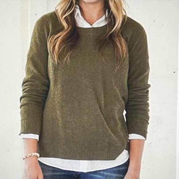 Madewell Heather Fern Westlake Pullover Sweater in Coziest Yarn Size XS - Picture 1 of 5